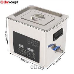 10L Ultrasonic Cleaner Dental Lab Instruments Cleaning Machine with Heater Timer