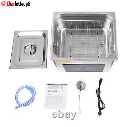 10L Ultrasonic Cleaner Dental Lab Instruments Cleaning Machine with Heater Timer