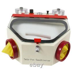 110v Dental laboratory Two-pen sandblasting machine