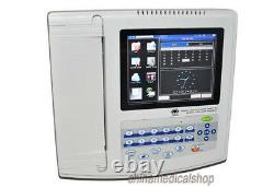12 channel EKG/ECG Machine Touch Screen Cardiac Monitor PC Sync software 12 lead