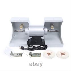 550W Dental Lab Polishing Machine Dual Lathe Jewelry Grinder with Vacuum Pipe