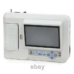 CE ECG600G EKG Machine ECG Electrocardiograph 6 Channel Touch 12 Lead+PrinteR+SW