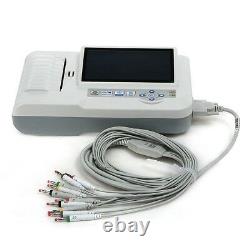 CE Touch ECG EKG Machine Electrocardiograph 6 Channel 12 Lead Printer Analisys