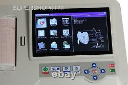 CONTEC Digital 3/6 channel 12-LEAD ECG EKG machine touch screen+Software ECG600G
