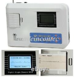 CONTEC US Portable Single Channel 12 Leads ECG/EKG Machine+Printer+Software FDA