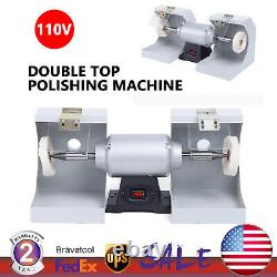 Dental Lab High Speed Polisher Polishing Lathe Machine Bench Buffing Grinder US