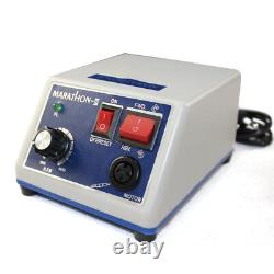 Dental Lab Micro Motor Marathon Polisher Machine+35000 RPM Handpiece+10 Burs New