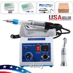 Dental Lab Micromotor Marathon Polisher Machine&35K RPM Handpiece&10x Drill Burs