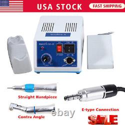 Dental Lab Micromotor Marathon Polisher Machine&35K RPM Handpiece&10x Drill Burs