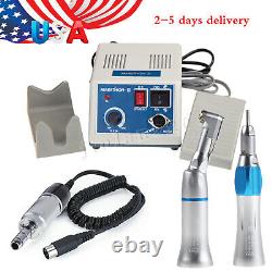 Dental Lab Micromotor Marathon Polisher Machine&35K RPM Handpiece&10x Drill Burs