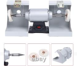 Dental Polishing Polish Lathe Machine, 110V 550W Dental Lab Bench Buffer Polish