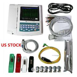 Digital 12 Channel 12 lead ECG/EKG machine+software Electrocardiograph US seller