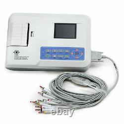 Digital 3 Channel 12 lead ECG machine EKG Electrocardiograph +software US seller