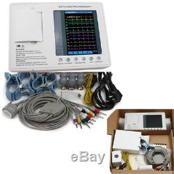 Digital 3-channel 12-lead Electrocardiograph ECG EKG Machine w interpretation