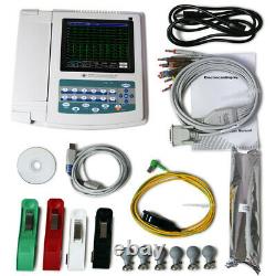 FDA Digital 12-lead 12-channel Electrocardiograph ECG/EKG Machine interpretation