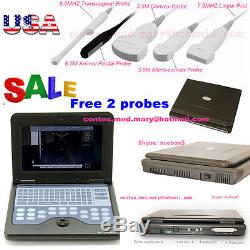 FDA-Digital-ultrasound-scanner-Portable-laptop-machine-2-probes-3y-warranty-USA