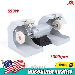 Jewelry Polisher Polishing Machine Dental Lab Lathe Bench Buffing Grinder 550W