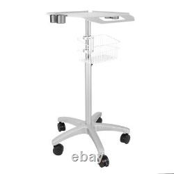 Mobile Rolling Cart for Ultrasound Scanner Machine Moveable Lab Trolley withBasket