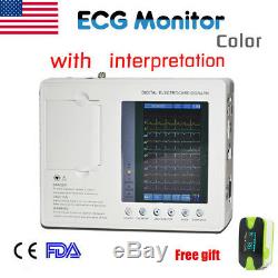 Portable Electrocardiograph Digital 3-Channel 12 Lead ECG EKG Machine