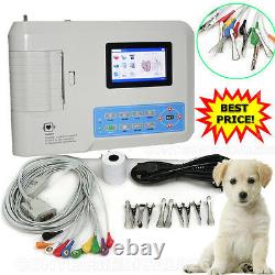 VET Veterinary 3 Channel EKG ECG Machine electrocardiograph Printer Software