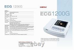 12 Canal Ekg/ecg Machine Touch Screen Cardiac Monitor Pc Sync Software 12 Lead