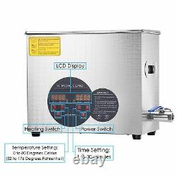 6l Industrie Ultrasonic Cleaner Jewelry Dishware Cleaning Machine With Timer Heater