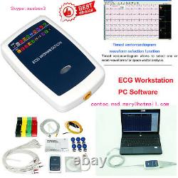Contec8000g Ecg Workstation System, Portable 12-lead Base De Repos Ekg Machine