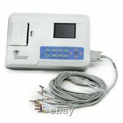 Couleur Portable Digital 1-canal 12 Lead Electrocardiographe Ecg Machine, Imprimante