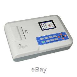 Digital 3 Canaux 12 Plomb Machine Ecg / Ecg + Logiciel Électrocardiographe Vendeur Us