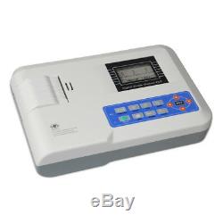Ecg LCD Machine Électrocardiographe 1 Canal Ecg Moniteur 12 Dérivations Imprimante