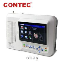Ecg600g Touch Color 6 Channel 12 Lead Ecg/ekg Machine Electrocardiographe+ Usb Sw