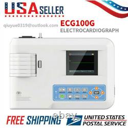 Electrocardiographe Digital Monocanal 12-lead Ecg/ekg Machine Imprimante Us Fda