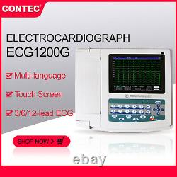 Électrocardiographe Numérique 12 Canal 12 Lead Ecg Ekg Machine Software Ce Fda