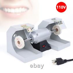 Machine à polir de laboratoire dentaire 550W Tour de banc de tour à polir 3000tr/min