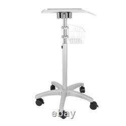 Mobile Rolling Cart For Ultrasound Scanner Machine Moveable Lab Trolley Withbasket