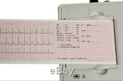 Numérique 3 Canaux Ecg 12 Dérivations / Ecg Électrocardiographe Machine Interprétation + Cadeau