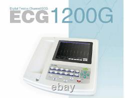 Portable Ecg/ekg Machine Numérique 12 Canaux 12 Électrocardiographe De Plomb, Touch