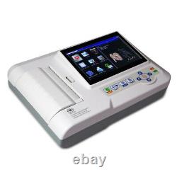 Touch 6 Channel Ecg Machine 12 Lead Electrocardiograph Ekg Cardiac Monitor + CD